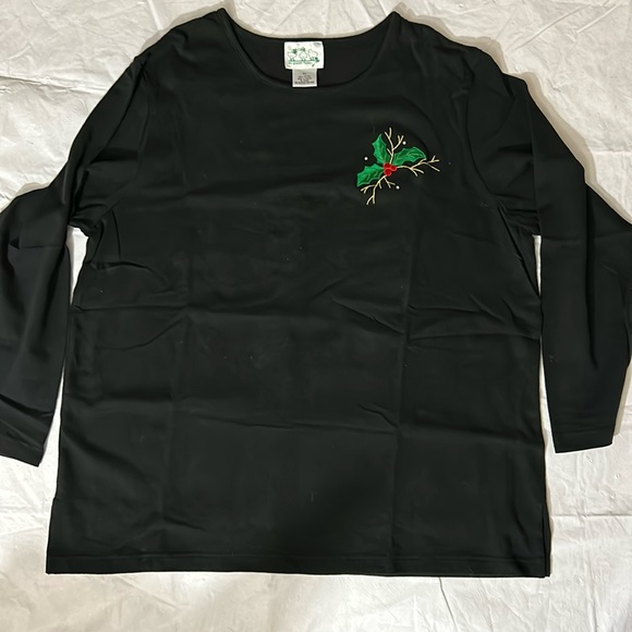 The Quacker Factory Christmas Themed long sleeve sh shirt Size 2X - Picture 1 of 7